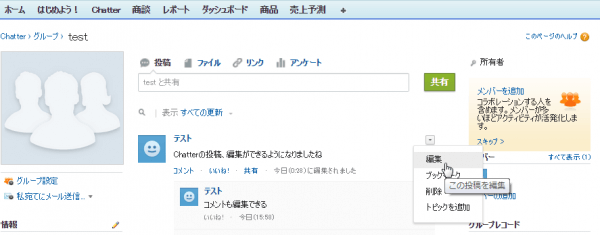SnapCrab_グループ test ~ Salesforce - Unlimited Edition - Google Chrome_2015-7-3_16-2-3_No-00