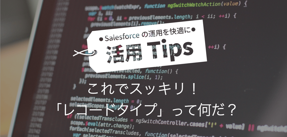 これでスッキリ! Salesforceの「レコードタイプ」って何だ?
