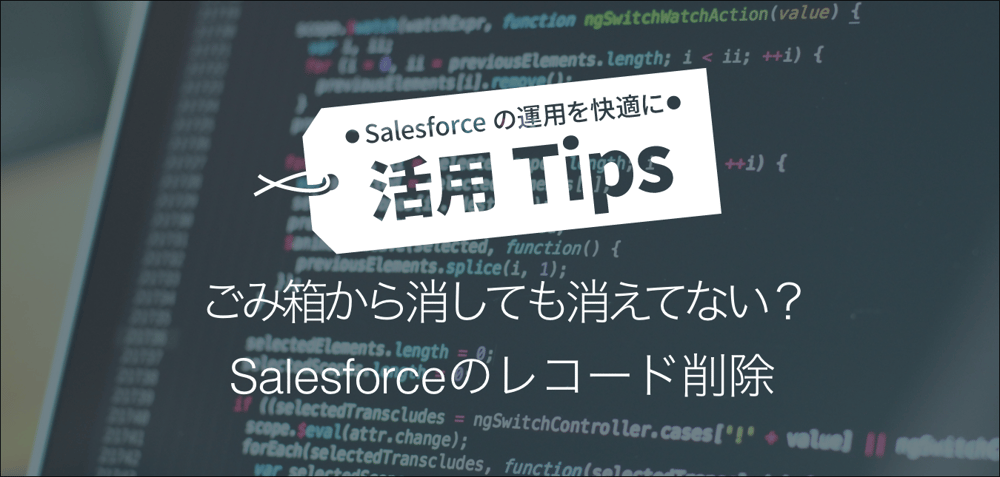 ごみ箱から消しても消えてない? Salesforceのレコード削除