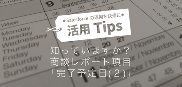 知っていますか?商談レポートの項目「完了予定日(2)」