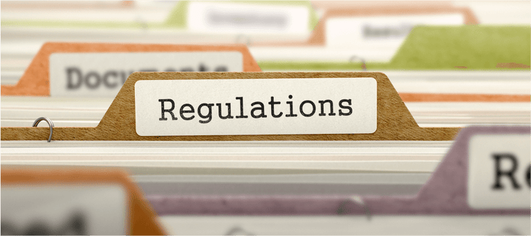 Regulations - Folder Register Name in Directory. Colored, Blurred Image. Closeup View.