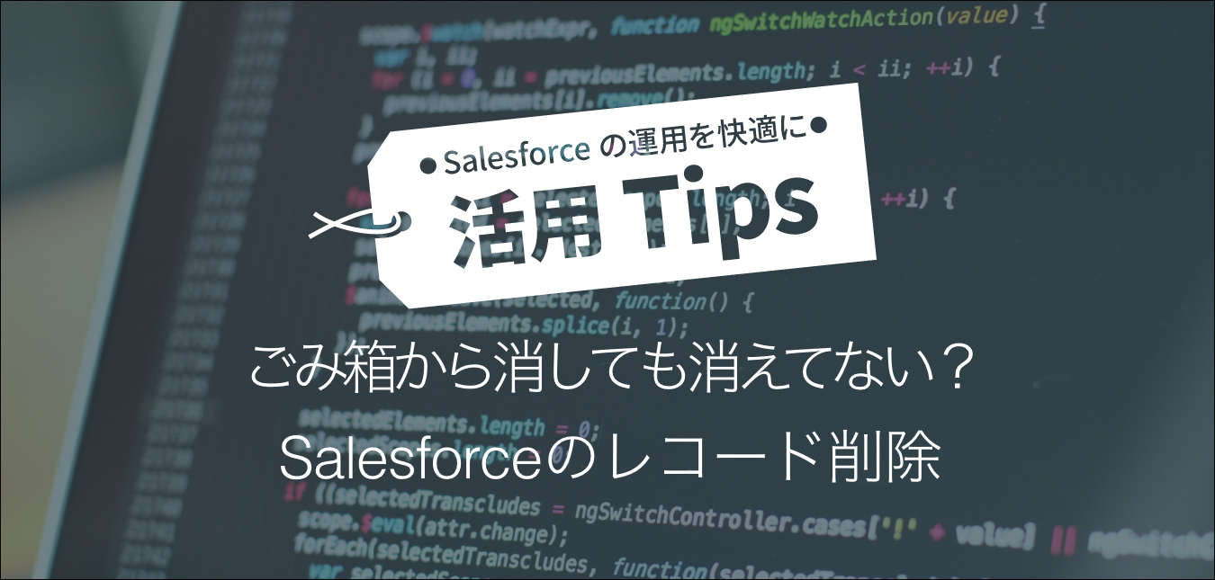ごみ箱から消しても消えてない Salesforceのレコード削除